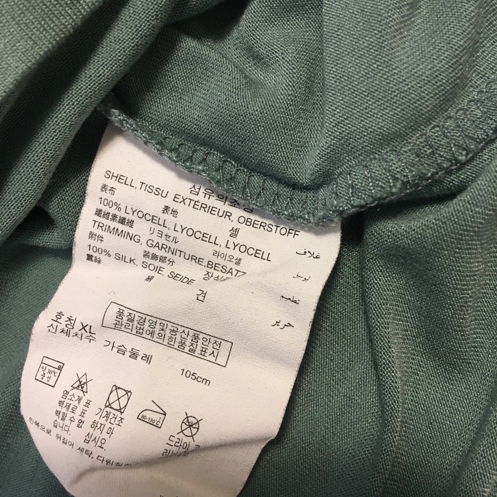 Esprit green sleeveless silk v neck top size XL - Picture 5 of 7